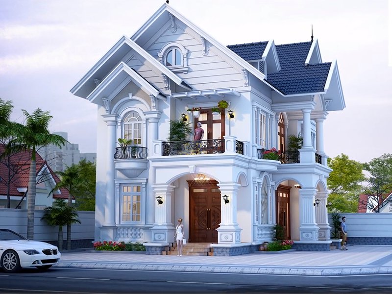 Sơn nhà biệt thự mái thái