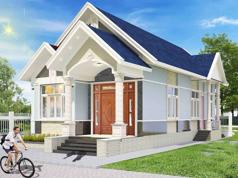 Sơn ngoại thất cho nhà cấp 4 mái thái