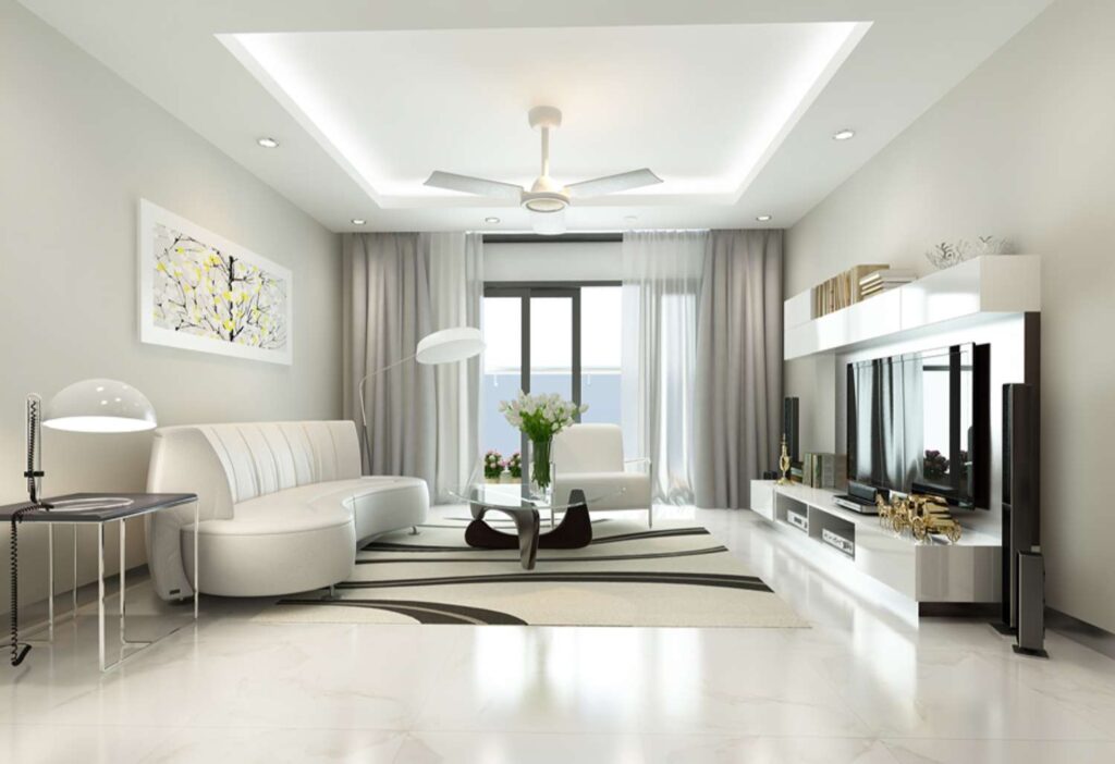 Sơn nội thất màu trắng cho ngôi nhà