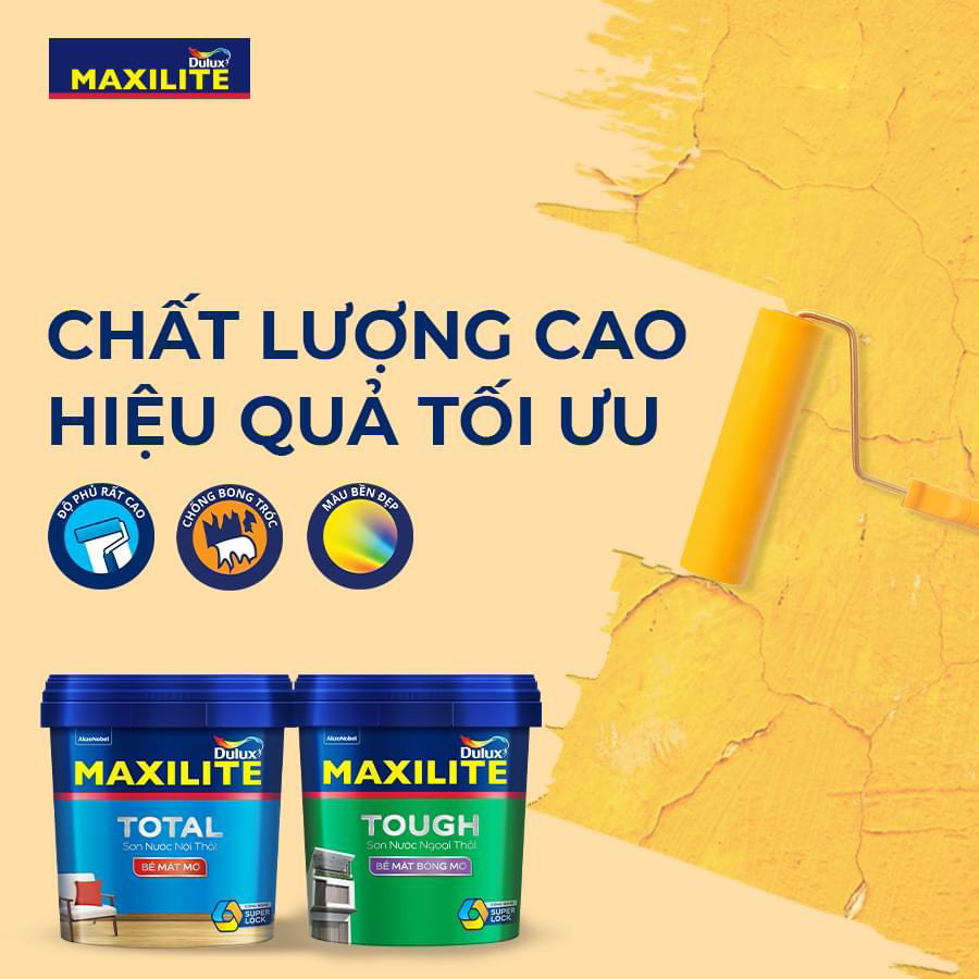 Maxilite Rulo Vang Bảng giá Sơn Maxilite Trong Nhà, Ngoài Trời Mới Nhất 2023
