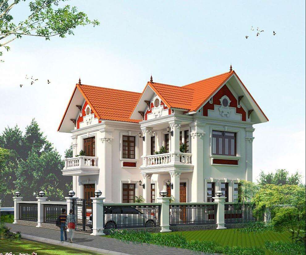 Sơn ngoMẫu sơn nhà mái Thái 2 tầngài trời cho biệt thự mái thái