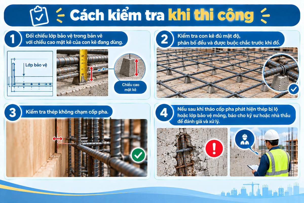 Cách kiểm tra khi thi công
